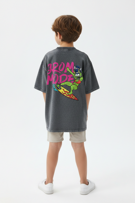 Grom Mode Sue-Nami Snow Washed Kids T-Shirt — kids surf skate tee | Tubular