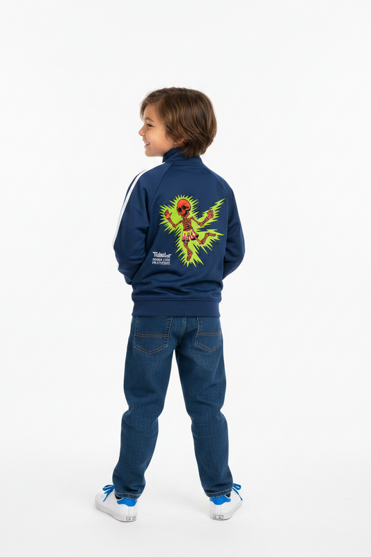 SKELETON ZAP Contrast Tape Coach Jacket ODMPOD