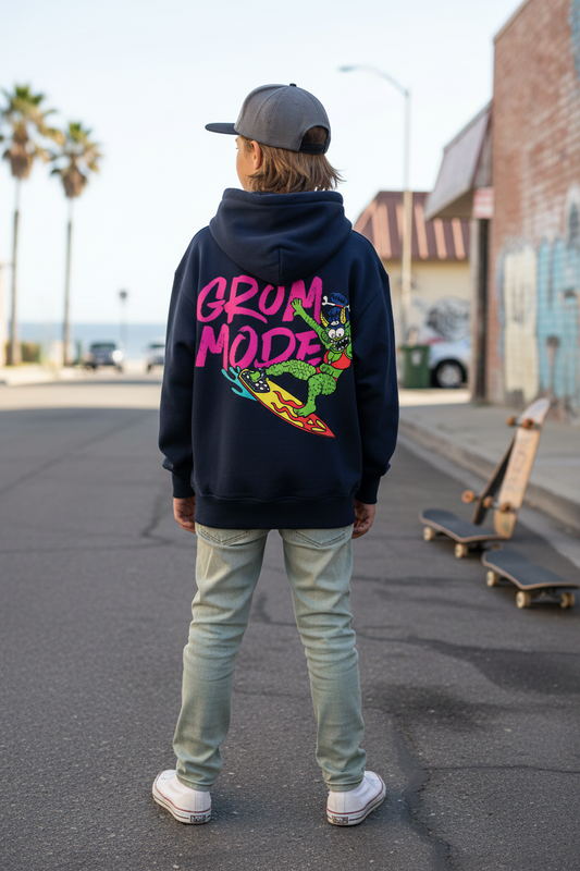 Grom Mode Sue-Nami Kids Fleece Hoodie — kids surf skate cozy hoodie | Tubular