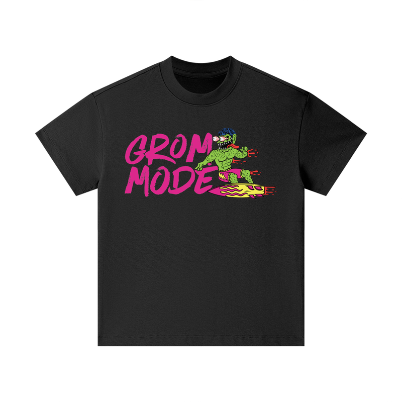 Grom Mode Chug Kids Cotton T-Shirt — kids surf skate graphic tee | Tubular