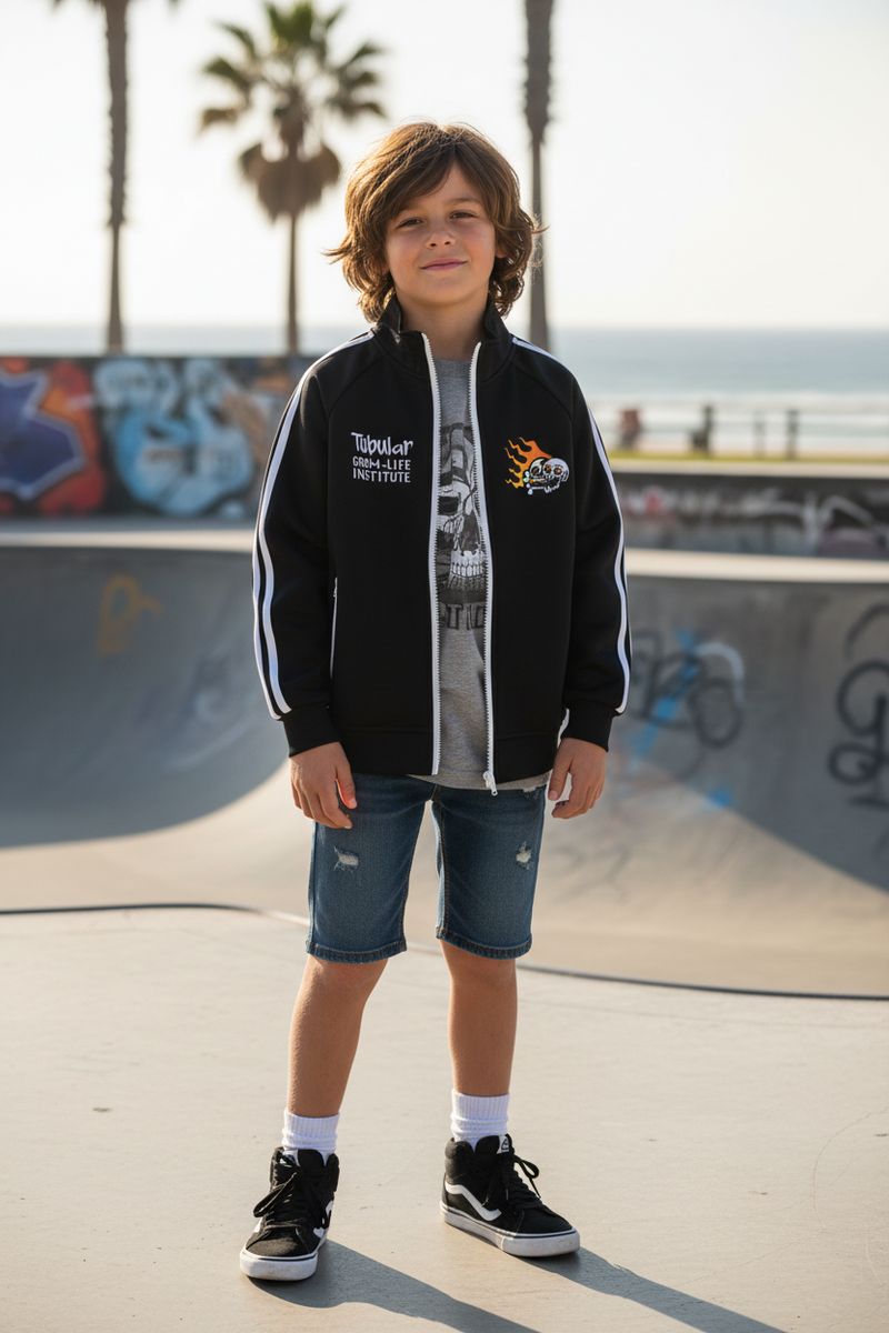 Grom Life Institute Kids Coach Jacket — kids surf skate coach jacket | Tubular