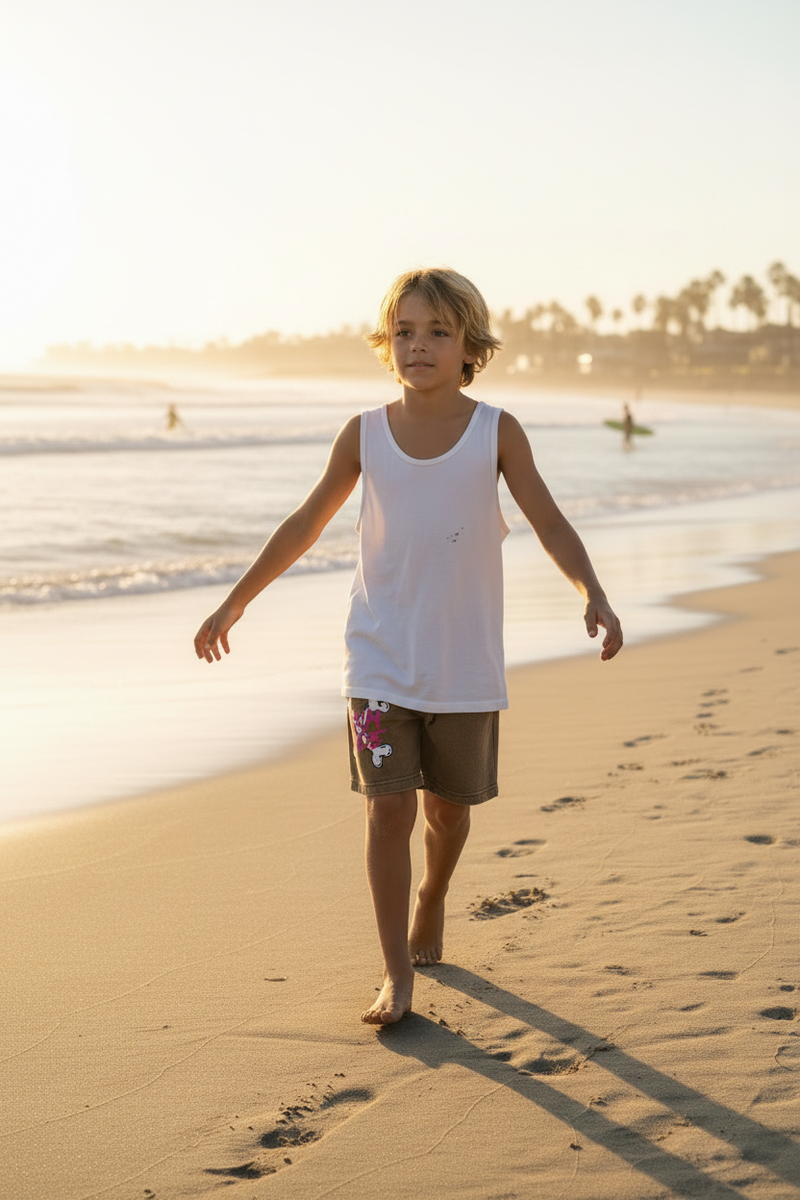 Grom Life Snow Washed Kids Shorts — kids surf beach shorts | Tubular