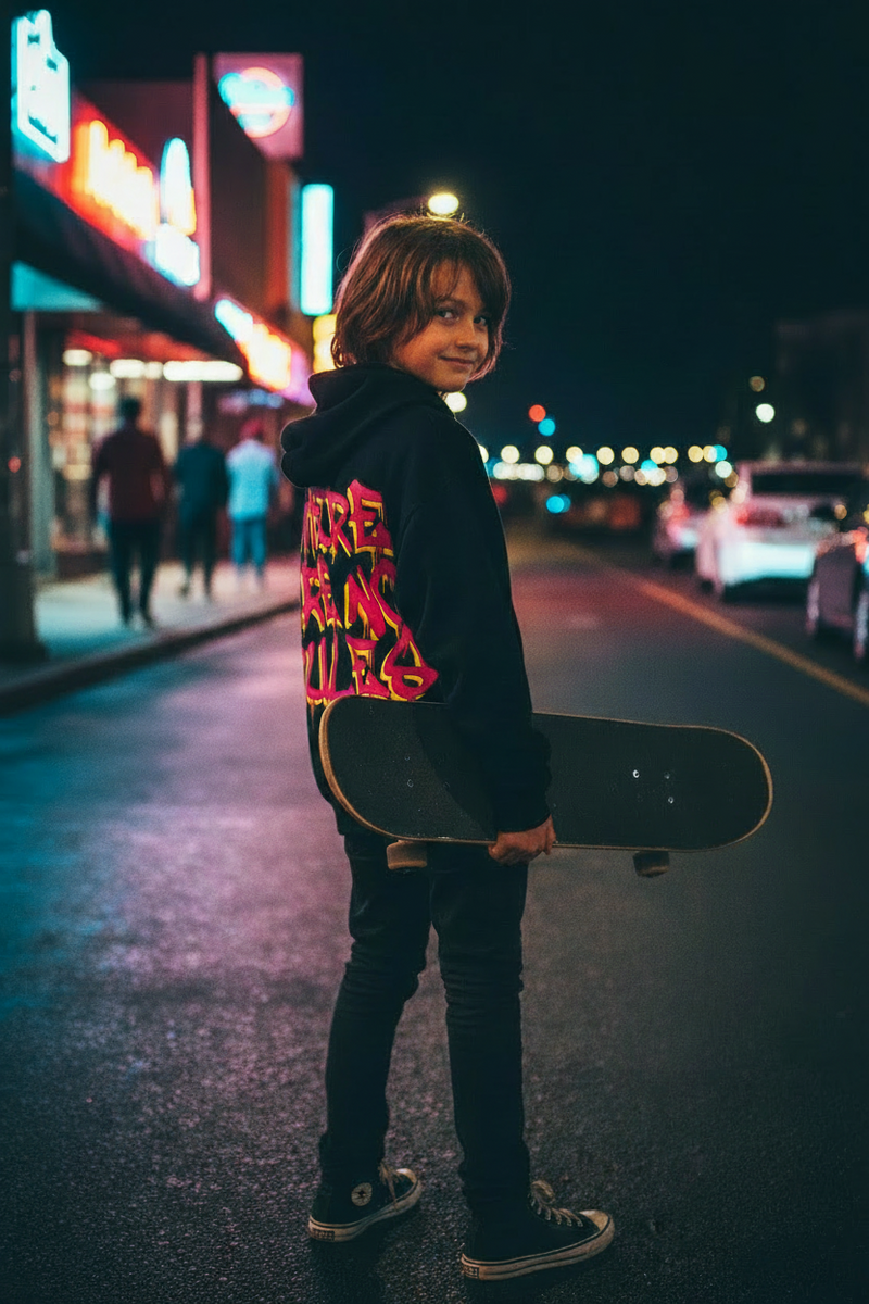 No Rules Institute Kids Fleece Hoodie — kids surf skate cozy hoodie | Tubular