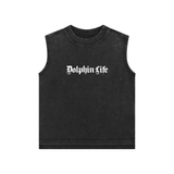 Dolphin Life Snow Washed Kids Tank Top — kids beach surf tank | Tubular