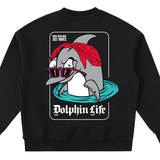 The Dolphin Life — Kids' Cozy Crewneck Sweatshirt - Tubular