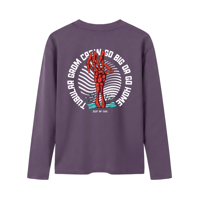 Just Be Cool Kids Drop Shoulder Long Sleeve Tee — kids surf skate long sleeve | Tubular