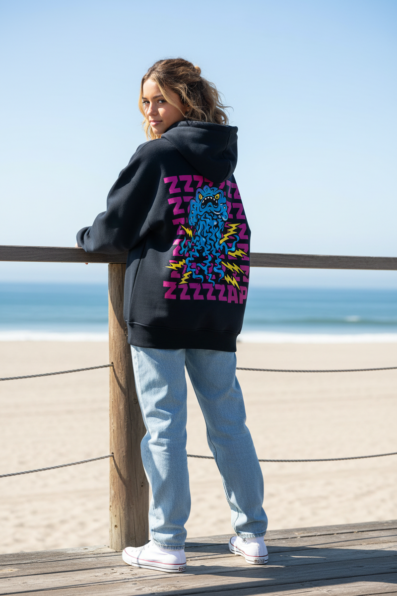 Jellyfish Zap Kids Fleece Hoodie — kids surf skate cozy hoodie | Tubular