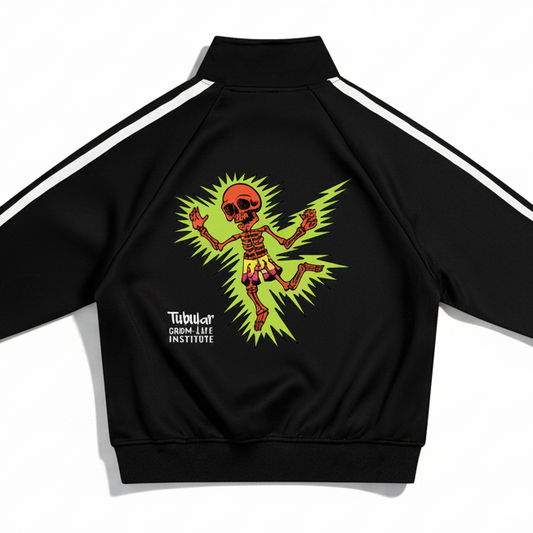 SKELETON ZAP Contrast Tape Coach Jacket ODMPOD